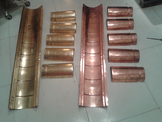 銅筒瓦和銅板瓦 銅筒瓦和銅板瓦